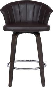 img 3 attached to Armen Living Mid Century Leather Barstool Furniture