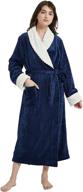 womens fuzzy bathrobe ladies pocket logo