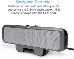 img 3 attached to 🔊 Compact Travel USB Laptop Speaker by Cyber Acoustics (CA-2880), Black - Your Perfect Companion for On-the-Go Computing