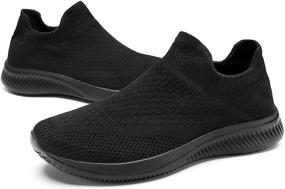 img 1 attached to SNEKARMIN Women's Slip-On Sock Sneakers - Comfortable Athletic Walking Shoes with Elastic Fit