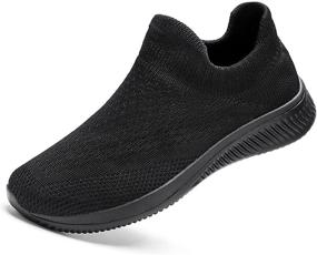 img 3 attached to SNEKARMIN Women's Slip-On Sock Sneakers - Comfortable Athletic Walking Shoes with Elastic Fit