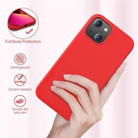 img 1 attached to Miracase Soft Liquid Silicone Case(Red)