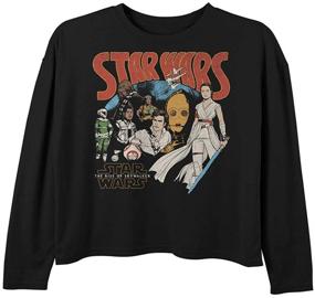 img 1 attached to Get Your Little Skywalker Stylish with Star Wars Girls' 👚 Black T-Shirt – Trendy Girls' Clothing & Tops at its Best!