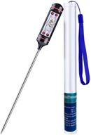 digital instant read meat thermometer with super long probe - ideal for kitchen, bbq, grill, smoker, candy, oil, milk, yogurt - accurate temperature measurement logo