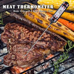 img 1 attached to Digital Instant Read Meat Thermometer with Super Long Probe - Ideal for Kitchen, BBQ, Grill, Smoker, Candy, Oil, Milk, Yogurt - Accurate Temperature Measurement