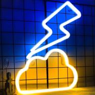 ✨ vibrant cloud & lightning bolt neon lights: striking led signs for bedroom, kids room, beer bar, birthday party, children's gift логотип