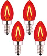 🔴 enhance your space with opalray c7 mini candelabra led pure red light bulb logo