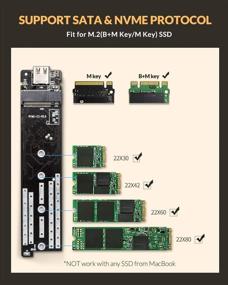 img 3 attached to 💻 Корпус для M.2 NVME и SATA SSD ORICO из алюминия - USB 3.1 Gen 2 Type-C 10Gbps.