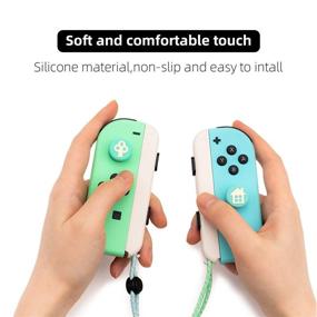 img 3 attached to 🎮 GeekShare 4PCS Silicone Tree and House Joycon Thumb Grips for Nintendo Switch /OLED/ Switch Lite - Comfortable Analog Thumb Stick Grips and Joystick Caps