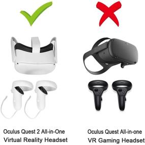 img 2 attached to 🎮 Жесткий чехол N-Brand для гарнитуры виртуальной реальности Oculus Quest 2, защитный чехол для хранения и путешествий с аксессуарами - черный (черная подкладка)