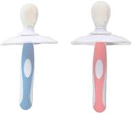 bpa free baby toothbrush, soft bristles, double sided for ages 0-4, 2 pack logo