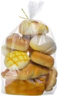 🍞 lesibag 100 pcs bread bags with ties - clear gusseted 8x18 inch bags for homemade bread and bakery loaf логотип