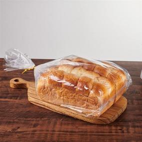 img 1 attached to 🍞 Lesibag 100 Pcs Bread Bags with Ties - Clear Gusseted 8x18 Inch Bags for Homemade Bread and Bakery Loaf