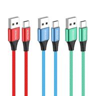🔌 3pack hotnow 1.5ft usb c cable - fast charge braided cord for samsung galaxy s10, s9, s8 plus, note 9, 8 - power bank & other type c devices logo