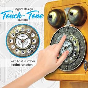 img 2 attached to 📞 Vintage Wood Wall Phone - Pyle PRT45 Retro Antique Country - Retail Packaging