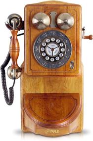 img 4 attached to 📞 Vintage Wood Wall Phone - Pyle PRT45 Retro Antique Country - Retail Packaging