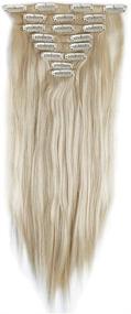 img 3 attached to Straight Extensions Hairpiece Weft Bleach Inch Straight