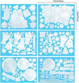 img 1 attached to ❄️ Christmas Snowflake Window Clings Stickers: Festive Static Decals for Winter Party Decorations - 10 Sheets (Style Set 1)