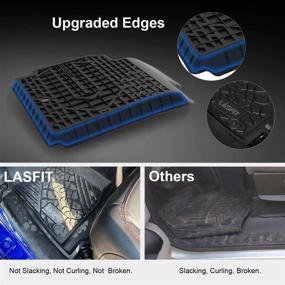 img 2 attached to Настенные чёрные TPE-коврики с индивидуальной посадкой LASFIT для Jeep Renegade 2015-2021 гг., всепогодные передние и задние защитные накладки.