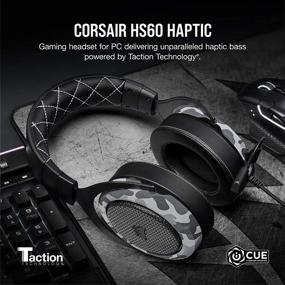 img 3 attached to 🎧 Corsair HS60 Haptic Stereo Gaming Headset in Arctic Camo – Enhanced with Haptic Bass, Memory Foam Earcups, and Windows Sonic Compatibility
