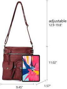 img 3 attached to KL928 Crossbody Shoulder Leather 01 Khaki 2 Women's Handbags & Wallets for Shoulder Bags