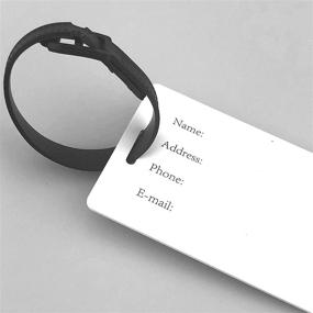 img 1 attached to Letter D Small Luggage Tags For Suitcases PVC Travel Bag Tags Eaiser To Identify Name ID Labels And Address Card