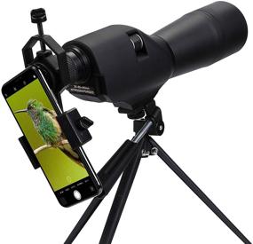 img 4 attached to 🔭 Pinty 20-60x60 Waterproof Spotting Scope with Tripod & Phone Holder: Ideal for Target Shooting, Bird Watching, and Hunting