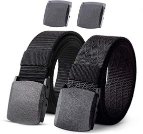 img 4 attached to Military Tactical Webbing Outdoor Plastic Men's Accessories for Belts