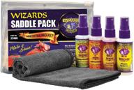 🏍️ ultimate motorcycle cleaning kit: wizards saddle pack (5pc) - maximize shine and performance! logo