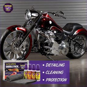 img 3 attached to 🏍️ Ultimate Motorcycle Cleaning Kit: WIZARDS Saddle Pack (5pc) - Maximize Shine and Performance!
