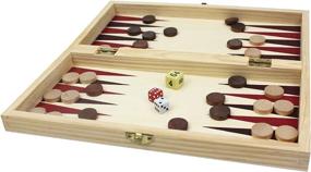 img 1 attached to 🧳 Convenient Foldable Travel Homeware Checkers Backgammon Set