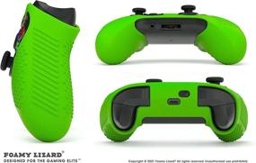 img 1 attached to 🎮 Green Ergonomic Soft Studded Anti-Slip Silicone Rubber Gel Grip Case for Xbox Series X & S Controller - Foamy Lizard SeriesPro Controller Skin with 8 Raised Thumb Grip Caps (NOT for Elite 1/2)