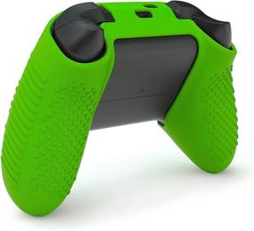 img 2 attached to 🎮 Green Ergonomic Soft Studded Anti-Slip Silicone Rubber Gel Grip Case for Xbox Series X & S Controller - Foamy Lizard SeriesPro Controller Skin with 8 Raised Thumb Grip Caps (NOT for Elite 1/2)
