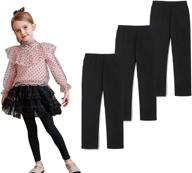 tegeek cotton leggings 2pack black black s girls' clothing and leggings logo
