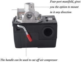 img 1 attached to LF10-4H Pressure Switch: Efficient 4 Port Air Compressor Replacement Control NPT1/4 95-125 PSI 20A