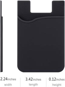 img 3 attached to 📱 3-Pack Pofesun Ultra Thin Silicone Adhesive Phone Wallet – Stick-on Credit Card Holder Sticker for iPhone, Samsung, and Most Android Smart Phones, Black