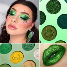 img 2 attached to 🥑 DE'LANCI 15 Color Avocado Green Eyeshadow Palette - Highly Pigmented Matte, Shimmer, and Glitter Makeup Pallete for Long Wear - Vegan and Cruelty-Free Eye Shade - Nude, Yellow, and Emerald Green Eye Shadow Pallet