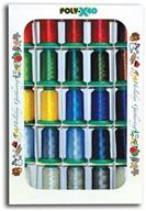 🧵 25 spool holiday colors set of poly x 40 embroidery machine thread logo