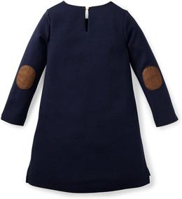 img 3 attached to Girls' Quilted Ponte Riding Dress - Hope & Henry Long Sleeve