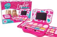💄 girls makeup kit – all-in-one makeup set with mirror and secure close – non toxic and safety tested – laptop design logo