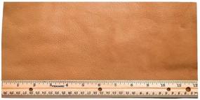 img 1 attached to Premium Light Brown Lightweight 1/2 SF Cowhide Upholstery Leather Piece