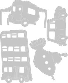 img 2 attached to Sizzix Thinlits 665220 Transport Multicolor