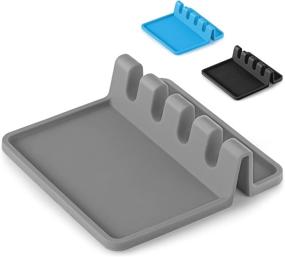 img 4 attached to 🥄 Crafty Silicone Spoon Rest for Effortless Kitchen Organization