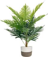 🌴 besamenature artificial palm plant tree, 31" tall, with cotton rope basket - perfect home office decoration логотип