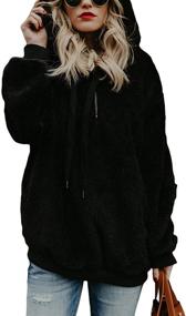 img 4 attached to Womens Sweatshirts Quarter Pullover Oversized Women's Clothing and Coats, Jackets & Vests