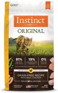 🐱 оптимизируйте питание вашего кота с кормом instinct grain free dry cat food - оригинальная сырая покрытая натуральная формула с высоким содержанием белка логотип