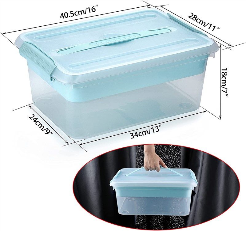  BTSKY Clear Plastic Storage Box with Flap Lid, Multipurpose  Craft Organizers and Storage Box Art Supply Storage Organizer Plastic  Sewing Box for Beads Pencils Notebooks, 4 Pack Small : Arts, Crafts