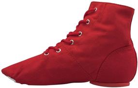 img 1 attached to 👞 NLeahershoe Lace-up Canvas Dance Shoes Flat Jazz Boots: Unisex Dance Practice Footwear