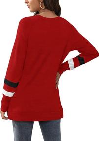 img 1 attached to Geifa Women's Crewneck Color Block Sweaters – Long Sleeve Tunic Tops for Enhanced Style and Comfort