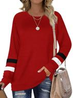 geifa women's crewneck color block sweaters – long sleeve tunic tops for enhanced style and comfort logo